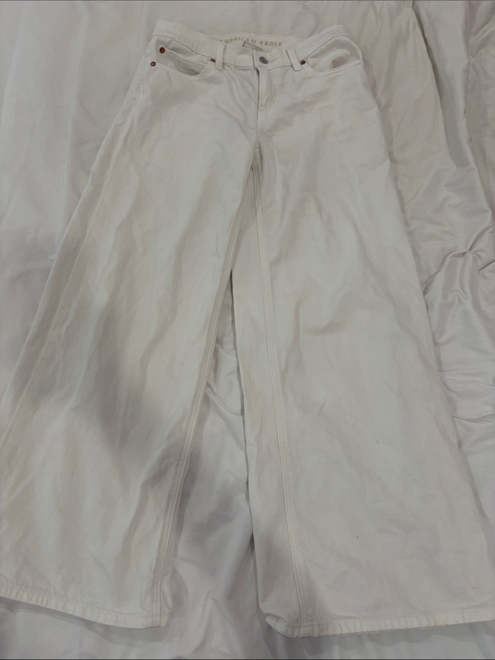 American Eagle Outfitters White Low Rise Jeans